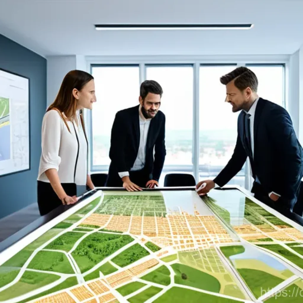 도시계획 자격증에 대한 오해와 진실 - **Prompt:** A diverse group of male and female urban planning professionals, aged 30s to 50s, are en...