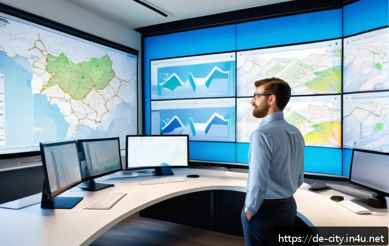 도시계획 연봉 비교 - A professional urban planner working in a modern German city office, surrounded by detailed maps and...